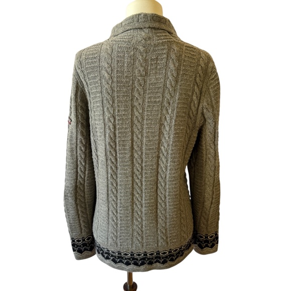 BOGNER FIRE & ICE BUTTON FRONT CARDIGAN SWEATER WOOL BLD CABLE KNIT APRES SKI S - Picture 8 of 10